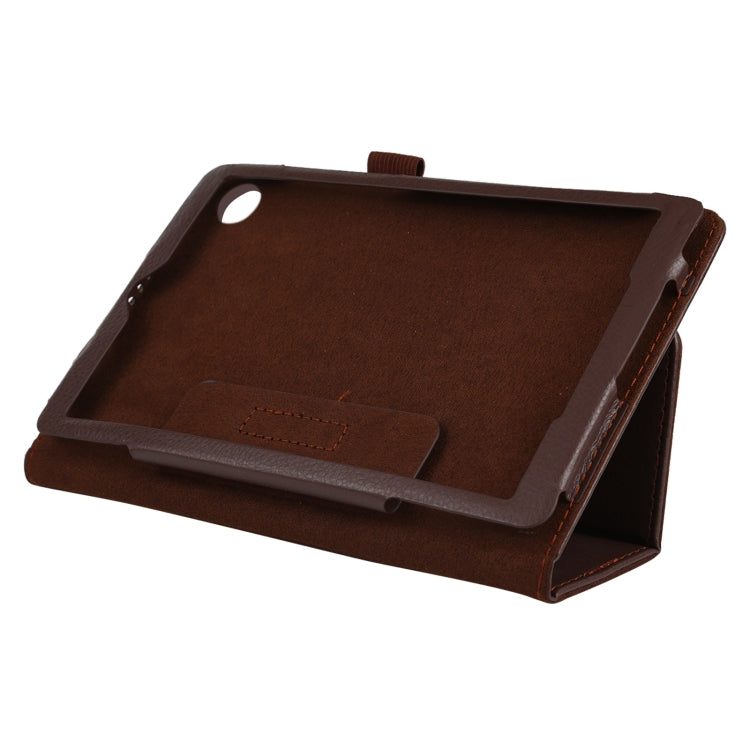 Custodia in pelle flip orizzontale tinta unita con texture Litchi con supporto e slot per penna, For Lenovo Tab M7, For Lenovo Tab M8