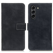 Custodia in pelle a vibrazione orizzontale con struttura in coccodrillo con supporto, slot per carte e portafoglio, For Samsung Galaxy S21 FE