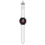 Cinturino di ricambio in pelle con fibbia a farfalla universale da 22 mm, Black Buckle, Rose Gold Buckle, Silver Buckle