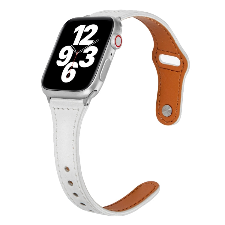 Cinturino in pelle con fibbia inversa per Apple Watch