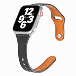 Cinturino per orologio in pelle con fibbia inversa sottile a forma di T universale, For Apple Watch Ultra 49mm / Series 8&7 45mm / SE 2&6&SE&5&4 44mm / 3&2&1 42mm, For Apple Watch Series 8&7 41mm / SE 2&6&SE&5&4 40mm / 3&2&1 38mm