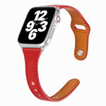 Cinturino per orologio in pelle con fibbia inversa sottile a forma di T universale, For Apple Watch Ultra 49mm / Series 8&7 45mm / SE 2&6&SE&5&4 44mm / 3&2&1 42mm, For Apple Watch Series 8&7 41mm / SE 2&6&SE&5&4 40mm / 3&2&1 38mm