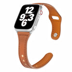 Cinturino per orologio in pelle con fibbia inversa sottile a forma di T universale, For Apple Watch Ultra 49mm / Series 8&7 45mm / SE 2&6&SE&5&4 44mm / 3&2&1 42mm, For Apple Watch Series 8&7 41mm / SE 2&6&SE&5&4 40mm / 3&2&1 38mm