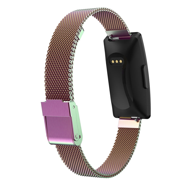 Per Fitbit Inspire / Inspire HR / Ace 2 Cinturino di ricambio per cinturino milanese con doppia fibbia assicurativa