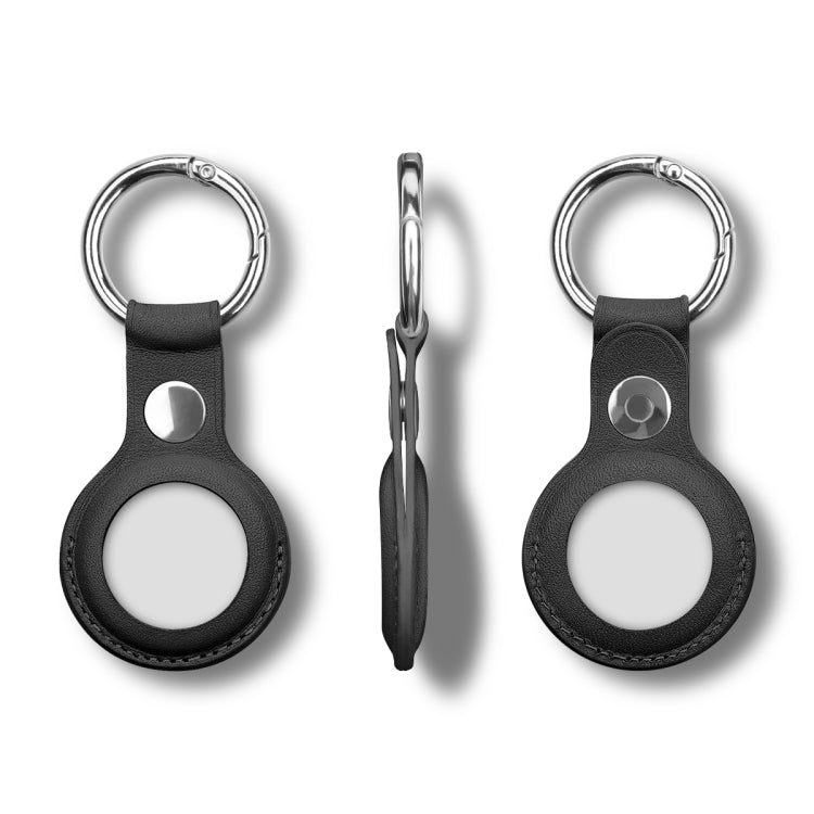 Custodia in pelle per AirTag con anello portachiavi