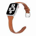 Cinturino universale in pelle sottile a forma di T, For Apple Watch Series 7 45mm / 6 & SE & 5 & 4 44mm / 3 & 2 & 1 42mm, For Apple Watch Series 7 41mm / 6 & SE & 5 & 4 40mm / 3 & 2 & 1 38mm                                                              ...