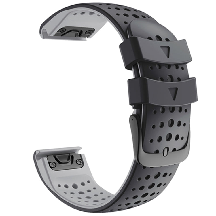 Per cinturino di ricambio per cinturino di ricambio a sgancio rapido in silicone bicolore Garmin Fenix 6, For Garmin Fenix 6