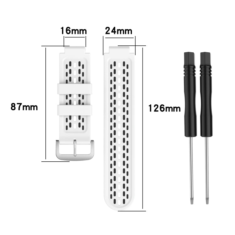 Per cinturino di ricambio in silicone bicolore Garmin Approach S2 / S4, For Garmin Approach S2 / S4