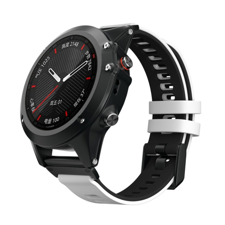 Per cinturino di ricambio per cinturino di ricambio in silicone bicolore Garmin Fenix 6X, For Garmin Fenix 6X