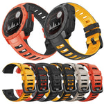Per cinturino di ricambio in silicone bicolore Garmin Instinct / Instinct Esports