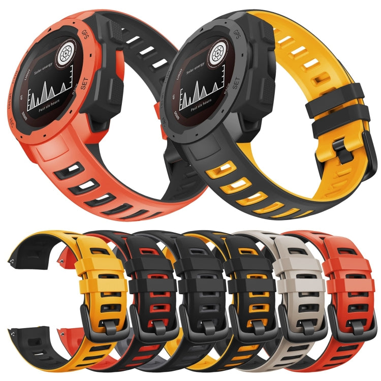 Per cinturino di ricambio in silicone bicolore Garmin Instinct / Instinct Esports