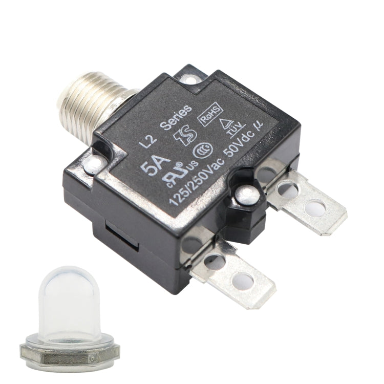 Protezione da sovraccarico per auto serie L2 50V Ripristino manuale Interruttore automatico CC con copertura impermeabile, 5A, 10A, 15A, 20A, 30A