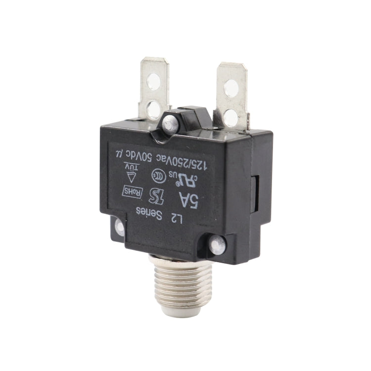 Protezione da sovraccarico per auto serie L2 50V Ripristino manuale Interruttore automatico CC con copertura impermeabile, 5A, 10A, 15A, 20A, 30A