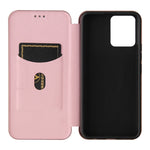 Struttura in fibra di carbonio Flip orizzontale magnetico Custodia in pelle TPU + PC + PU con slot per schede, For OPPO Realme 8 / 8 Pro