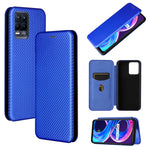 Struttura in fibra di carbonio Flip orizzontale magnetico Custodia in pelle TPU + PC + PU con slot per schede, For OPPO Realme 8 / 8 Pro