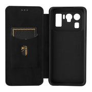 Struttura in fibra di carbonio Flip orizzontale magnetico Custodia in pelle TPU + PC + PU con slot per schede, For Xiaomi Mi 11 Ultra, For Xiaomi Mi 11 Pro, For Xiaomi Mi 11 Lite, For Realme C21