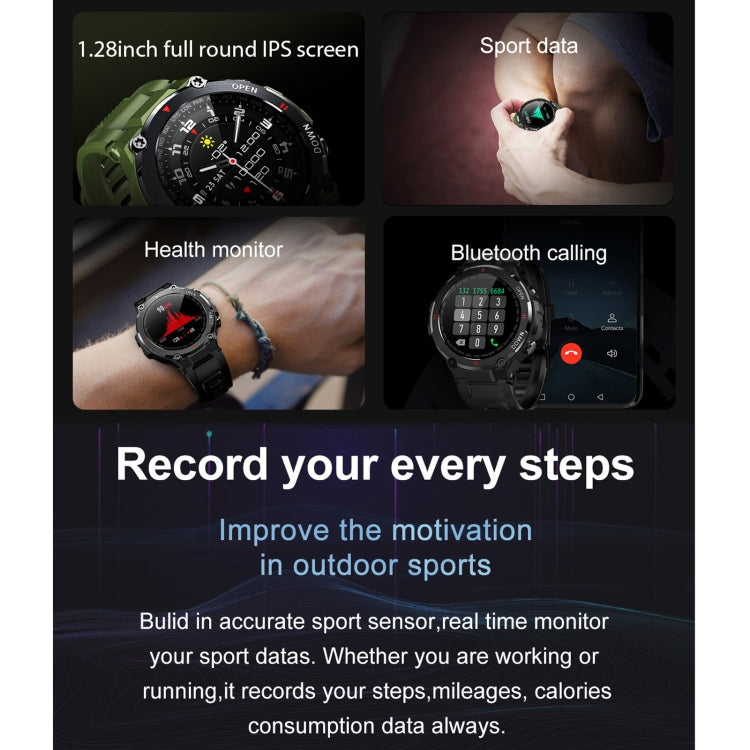 K22 Smart Watch con schermo IPS da 1,28 pollici, supporto promemoria ciclo mestruale / chiamata Bluetooth / monitoraggio del sonno