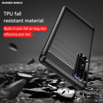 Custodia in TPU in fibra di carbonio con trama spazzolata, For Sony Xperia 1 III, For Sony Xperia 10 III