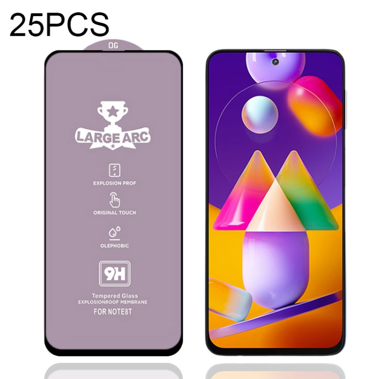 25 PZ 9H HD Large Arc High Allumina Pellicola in vetro temperato a schermo intero, For Samsung Galaxy M11 (25 PCS), For Samsung Galaxy M21 / M21 2021 (25 PCS), For Samsung Galaxy M31 (25 PCS), For Samsung Galaxy M31s (25 PCS)                           ...