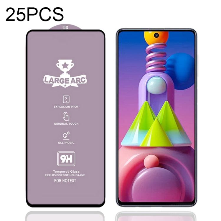 25 PZ 9H HD Large Arc High Allumina Pellicola in vetro temperato a schermo intero, For Samsung Galaxy M11 (25 PCS), For Samsung Galaxy M21 / M21 2021 (25 PCS), For Samsung Galaxy M31 (25 PCS), For Samsung Galaxy M31s (25 PCS)                           ...