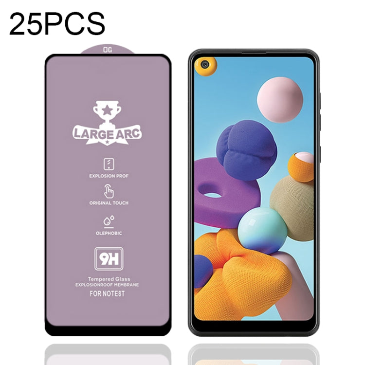 25 PZ 9H HD Large Arc High Allumina Pellicola in vetro temperato a schermo intero, For Samsung Galaxy M11 (25 PCS), For Samsung Galaxy M21 / M21 2021 (25 PCS), For Samsung Galaxy M31 (25 PCS), For Samsung Galaxy M31s (25 PCS)                           ...