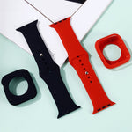 Cinturino di ricambio in silicone + set custodia protettiva per orologio, For Apple Watch Series 9 / 8 / 7 45mm