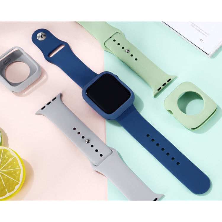 Cinturino di ricambio in silicone + set custodia protettiva per orologio, For Apple Watch Series 9 / 8 / 7 45mm