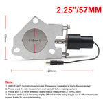 Motore di controllo delle valvole di scarico elettriche da corsa in acciaio inossidabile per auto universali, 2 inch, 2.25 inch, 3 inch