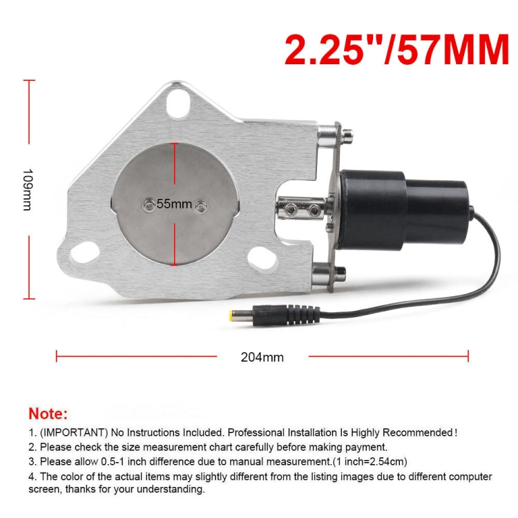 Motore di controllo delle valvole di scarico elettriche da corsa in acciaio inossidabile per auto universali, 2 inch, 2.25 inch, 3 inch