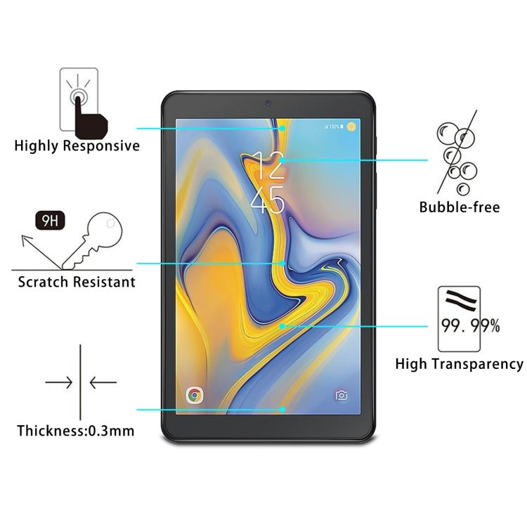 2 PZ 9H 2.5D Pellicola in vetro temperato antideflagrante, For Samsung Galaxy Tab A 8.0 SM-T387 (2 PCS)