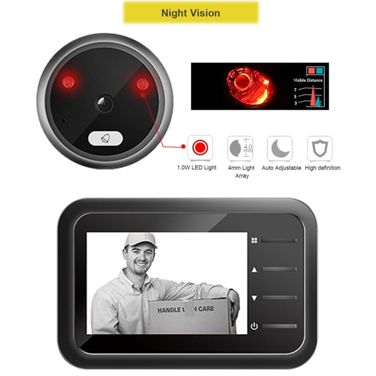 R11 Display LCD TFT da 2,4 pollici Visione notturna Foto Video Campanello elettronico Cat Eye