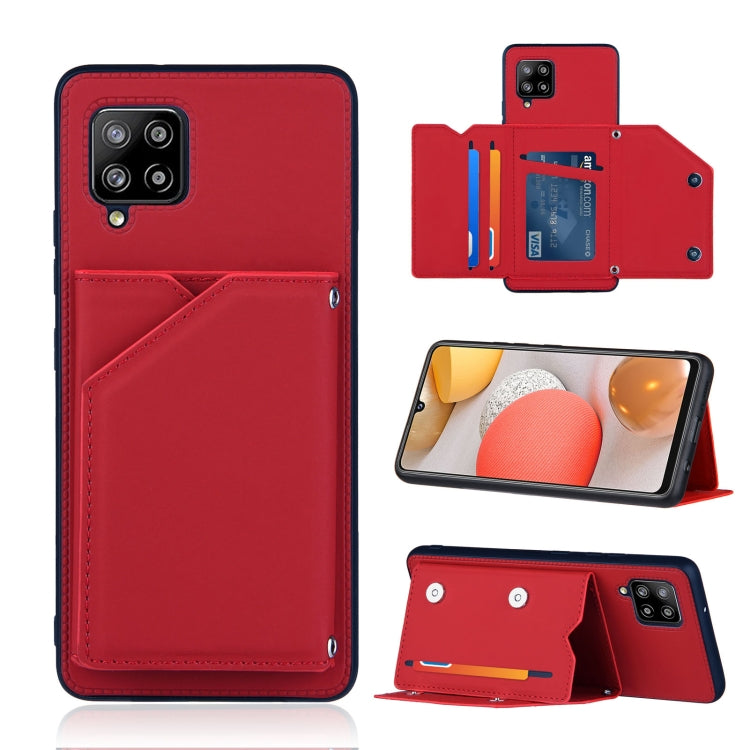 Custodia TPU con slot carte e supporto per Galaxy A42 5G