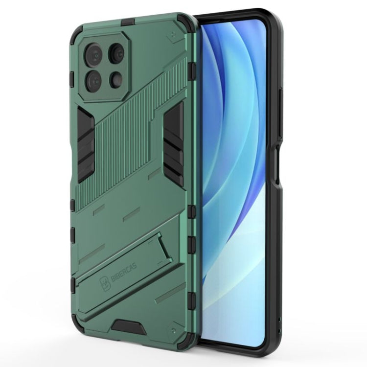 Punk Armor 2 in 1 PC + custodia antiurto in TPU con supporto invisibile, For Xiaomi Mi 11 Lite