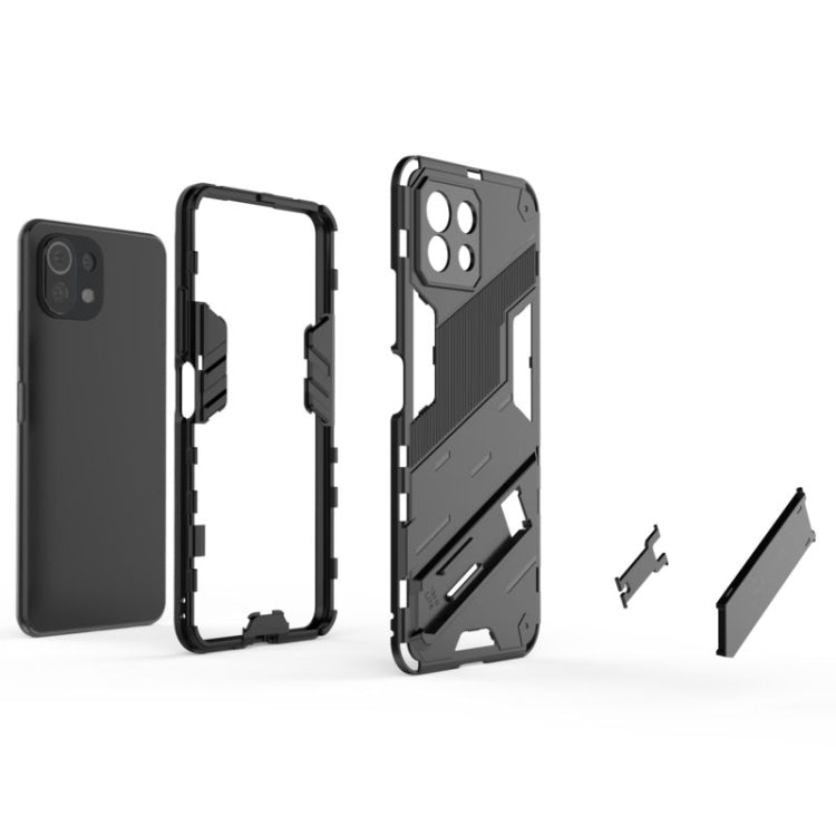 Punk Armor 2 in 1 PC + custodia antiurto in TPU con supporto invisibile, For Xiaomi Mi 11 Lite