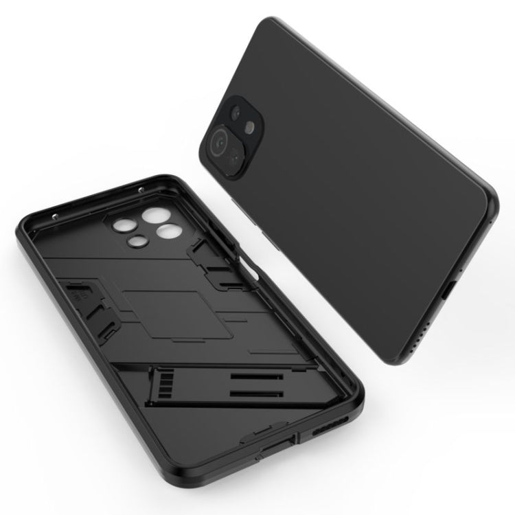 Punk Armor 2 in 1 PC + custodia antiurto in TPU con supporto invisibile, For Xiaomi Mi 11 Lite