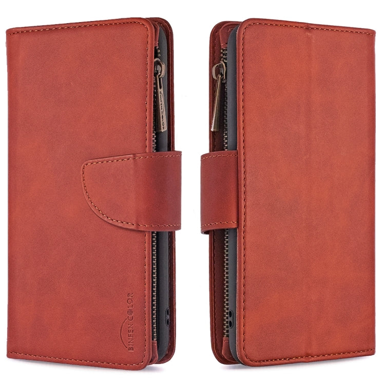 Custodia portafoglio in pelle PU con cerniera per Xiaomi Poco X3