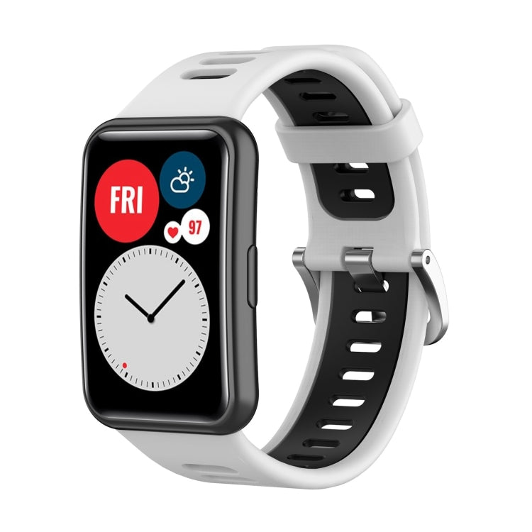 Cinturino di ricambio in silicone bicolore, For Huawei Watch Fit
