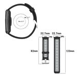 Cinturino di ricambio in silicone bicolore, For Huawei Watch Fit