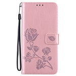 Custodia in pelle PU con vibrazione orizzontale in rilievo rosa con supporto, slot per carte e portafoglio, For Huawei Honor 10X Lite, For Huawei P smart 2021