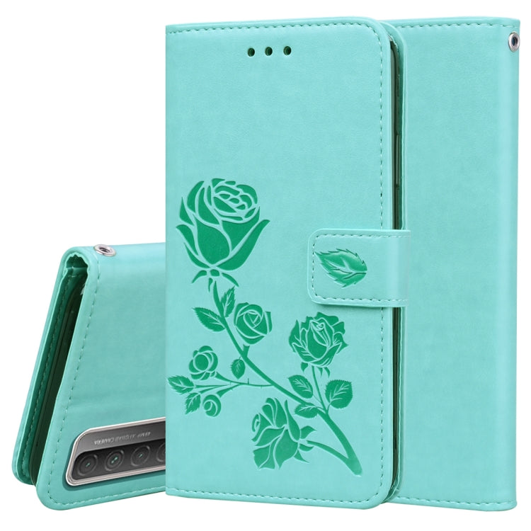 Custodia in pelle PU con vibrazione orizzontale in rilievo rosa con supporto, slot per carte e portafoglio, For Huawei Honor 10X Lite, For Huawei P smart 2021