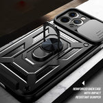 Cover protettiva in TPU con copri fotocamera scorrevole per iPhon