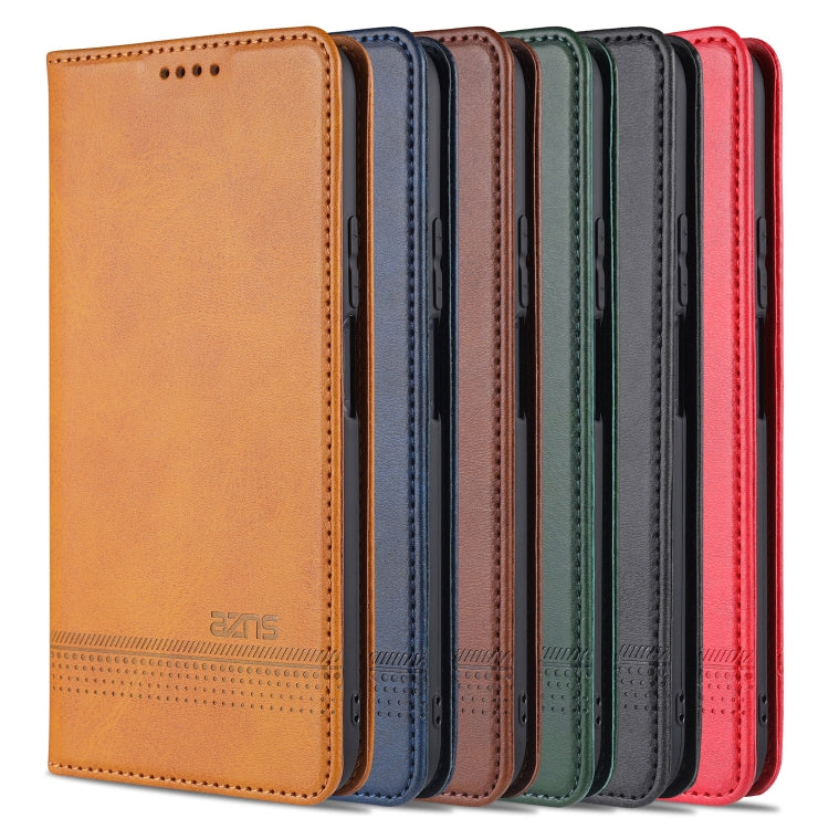 AZNS Custodia in pelle a vibrazione orizzontale con struttura in vitello magnetico con slot per carte, supporto e portafoglio, For Huawei P smart 2021, For Huawei  Y7a, For Huawei  Enjoy 20 SE 4G