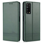 AZNS Custodia in pelle a vibrazione orizzontale con struttura in vitello magnetico con slot per carte, supporto e portafoglio, For Huawei P smart 2021, For Huawei  Y7a, For Huawei  Enjoy 20 SE 4G