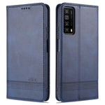 AZNS Custodia in pelle a vibrazione orizzontale con struttura in vitello magnetico con slot per carte, supporto e portafoglio, For Huawei P smart 2021, For Huawei  Y7a, For Huawei  Enjoy 20 SE 4G
