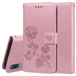 Custodia portafoglio in pelle PU rosa per Samsung Galaxy