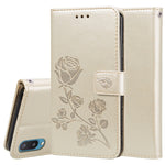 Custodia portafoglio in pelle PU rosa per Samsung Galaxy