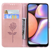 Custodia in pelle PU con vibrazione orizzontale in rilievo rosa con supporto, slot per carte e portafoglio, For Samsung Galaxy A32 5G, For Samsung Galaxy A42 5G, For Samsung Galaxy A52 5G / 4G, For Samsung Galaxy A72 5G / 4G