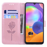 Custodia portafoglio in pelle PU rosa per Samsung Galaxy A52 5G