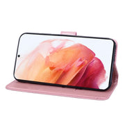 Custodia in pelle PU con vibrazione orizzontale in rilievo rosa con supporto, slot per carte e portafoglio, For Samsung Galaxy S21 5G, For Samsung Galaxy S21 Ultra 5G, For Samsung Galaxy S21+ 5G