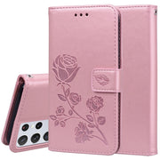 Custodia in pelle PU con vibrazione orizzontale in rilievo rosa con supporto, slot per carte e portafoglio, For Samsung Galaxy S21 5G, For Samsung Galaxy S21 Ultra 5G, For Samsung Galaxy S21+ 5G
